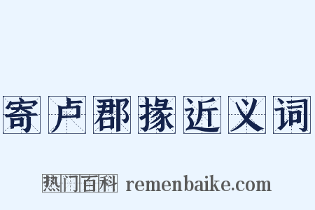 寄卢郡掾近义词是什么意思的图片